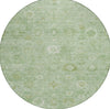 Piper Looms Chantille Damask ACN1770 Aloe Machine Washable Area Rug Round Main Image