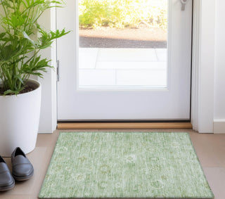 Piper Looms Chantille Damask ACN1770 Aloe Machine Washable Area Rug Scatter Lifestyle Image Feature
