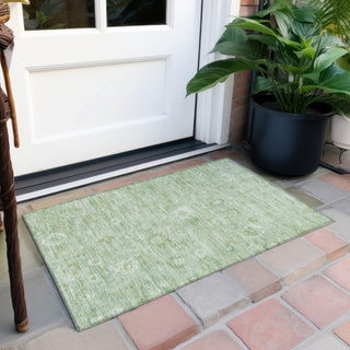 Piper Looms Chantille Damask ACN1770 Aloe Machine Washable Area Rug Scatter Outdoor Lifestyle Image Feature