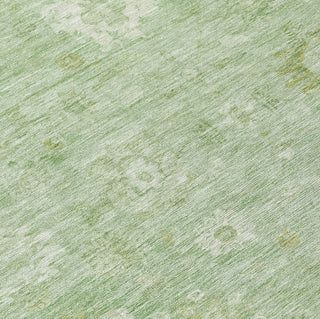 Piper Looms Chantille Damask ACN1770 Aloe Machine Washable Area Rug Swatch Image