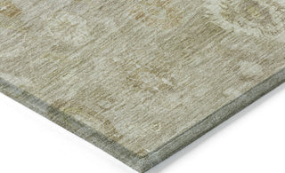 Piper Looms Chantille Damask ACN1770 Beige Machine Washable Area Rug Corner Image