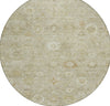 Piper Looms Chantille Damask ACN1770 Beige Machine Washable Area Rug Round Main Image