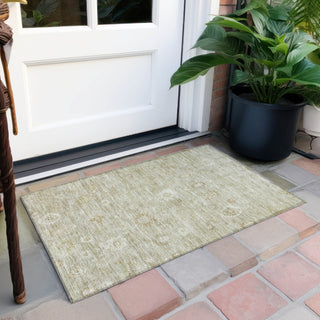 Piper Looms Chantille Damask ACN1770 Beige Machine Washable Area Rug Scatter Outdoor Lifestyle Image Feature