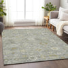 Piper Looms Chantille Damask ACN1770 Gray Machine Washable Area Rug Lifestyle Image Feature