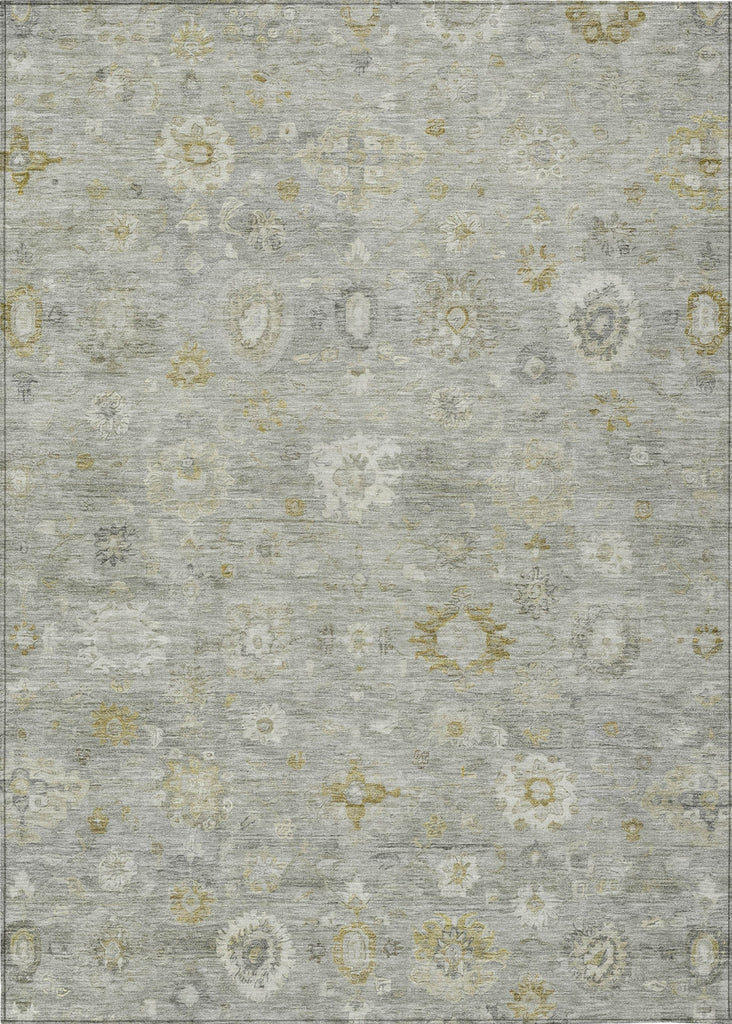 Piper Looms Chantille Damask ACN1770 Gray Machine Washable Area Rug main image