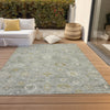 Piper Looms Chantille Damask ACN1770 Gray Machine Washable Area Rug Outdoor Lifestyle Image Feature