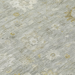 Piper Looms Chantille Damask ACN1770 Gray Machine Washable Area Rug Swatch Image