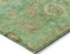 Piper Looms Chantille Damask ACN1770 Lime Machine Washable Area Rug Corner Image