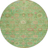 Piper Looms Chantille Damask ACN1770 Lime Machine Washable Area Rug Round Main Image