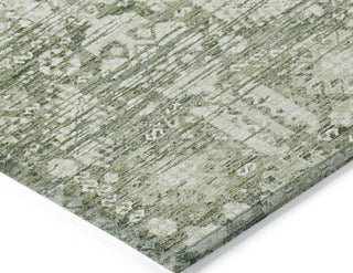 Piper Looms Chantille Global ACN1771 Aloe Machine Washable Area Rug Corner Image
