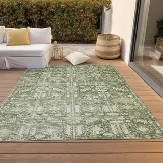 Piper Looms Chantille Global ACN1771 Aloe Machine Washable Area Rug Outdoor Lifestyle Image Feature