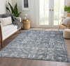 Piper Looms Chantille Global ACN1771 Blue Machine Washable Area Rug Lifestyle Image Feature