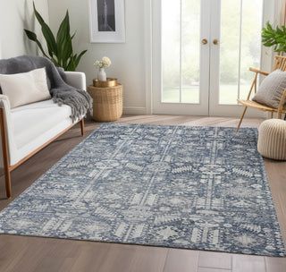 Piper Looms Chantille Global ACN1771 Blue Machine Washable Area Rug Lifestyle Image Feature