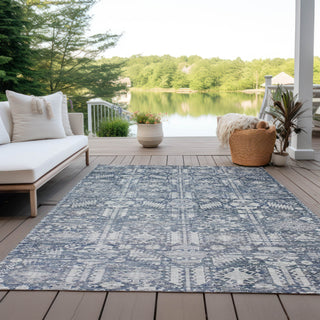 Piper Looms Chantille Global ACN1771 Blue Machine Washable Area Rug Outdoor Lifestyle Image Feature
