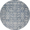 Piper Looms Chantille Global ACN1771 Blue Machine Washable Area Rug Round Main Image