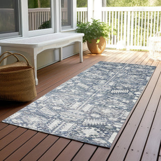 Piper Looms Chantille Global ACN1771 Blue Machine Washable Area Rug Runner Outdoor Lifestyle Image Feature