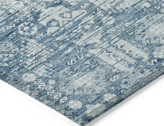 Piper Looms Chantille Global ACN1771 Denim Machine Washable Area Rug Corner Image