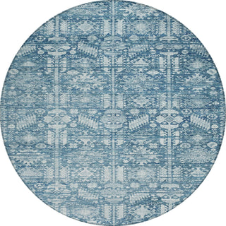 Piper Looms Chantille Global ACN1771 Denim Machine Washable Area Rug Round Main Image