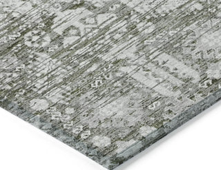 Piper Looms Chantille Global ACN1771 Pewter Machine Washable Area Rug Corner Image