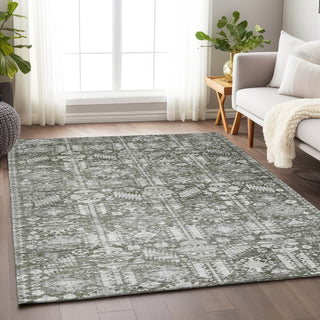 Piper Looms Chantille Global ACN1771 Pewter Machine Washable Area Rug Lifestyle Image Feature
