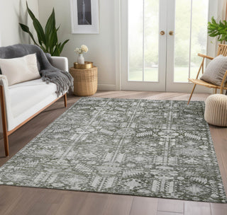Piper Looms Chantille Global ACN1771 Pewter Machine Washable Area Rug Lifestyle Image Feature