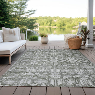 Piper Looms Chantille Global ACN1771 Pewter Machine Washable Area Rug Outdoor Lifestyle Image Feature