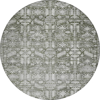 Piper Looms Chantille Global ACN1771 Pewter Machine Washable Area Rug Round Main Image