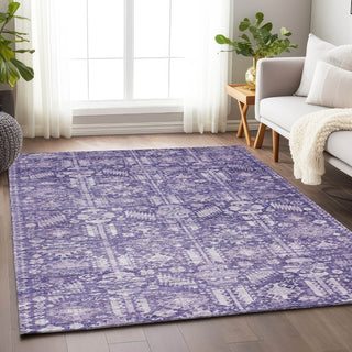 Piper Looms Chantille Global ACN1771 Purple Machine Washable Area Rug Lifestyle Image Feature