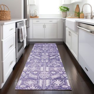 Piper Looms Chantille Global ACN1771 Purple Machine Washable Area Rug Runner Lifestyle Image Feature