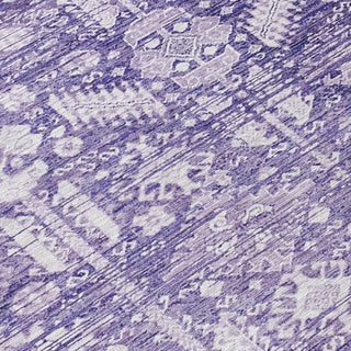 Piper Looms Chantille Global ACN1771 Purple Machine Washable Area Rug Swatch Image