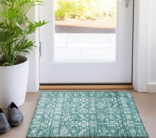 Piper Looms Chantille Global ACN1771 Teal Machine Washable Area Rug Scatter Lifestyle Image Feature