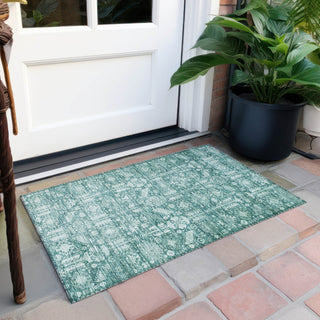Piper Looms Chantille Global ACN1771 Teal Machine Washable Area Rug Scatter Outdoor Lifestyle Image Feature