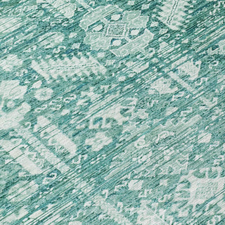 Piper Looms Chantille Global ACN1771 Teal Machine Washable Area Rug Swatch Image