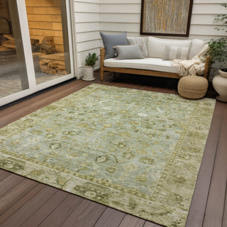 Piper Looms Chantille Global ACN1772 Sage Machine Washable Area Rug Outdoor Lifestyle Image Feature