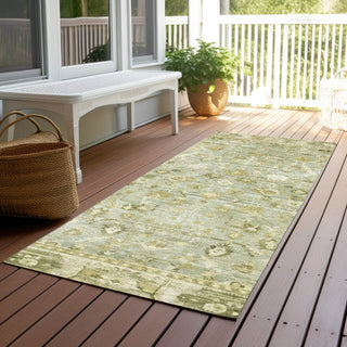 Piper Looms Chantille Global ACN1772 Sage Machine Washable Area Rug Runner Outdoor Lifestyle Image Feature