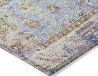 Piper Looms Chantille Global ACN1772 Seafoam Machine Washable Area Rug Corner Image
