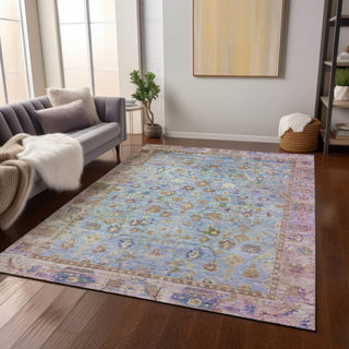 Piper Looms Chantille Global ACN1772 Seafoam Machine Washable Area Rug Lifestyle Image Feature