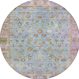 Piper Looms Chantille Global ACN1772 Seafoam Machine Washable Area Rug Round Main Image