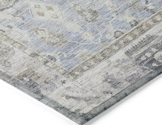 Piper Looms Chantille Global ACN1772 Sky Machine Washable Area Rug Corner Image