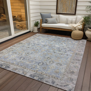 Piper Looms Chantille Global ACN1772 Sky Machine Washable Area Rug Outdoor Lifestyle Image Feature