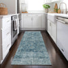 Piper Looms Chantille Border ACN1773 Blue Machine Washable Area Rug Runner Lifestyle Image Feature