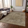 Piper Looms Chantille Border ACN1773 Brown Machine Washable Area Rug Lifestyle Image Feature