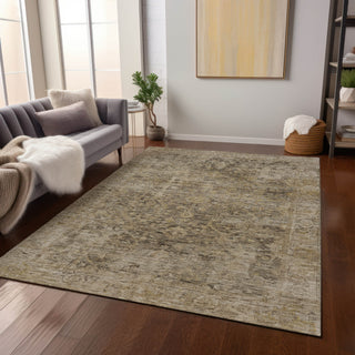 Piper Looms Chantille Border ACN1773 Brown Machine Washable Area Rug Lifestyle Image Feature