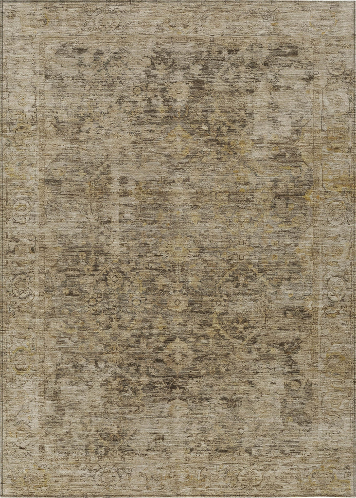 Piper Looms Chantille Border ACN1773 Brown Machine Washable Area Rug main image