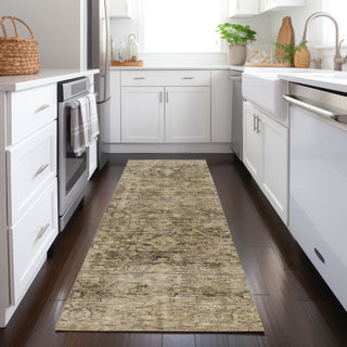 Piper Looms Chantille Border ACN1773 Brown Machine Washable Area Rug Runner Lifestyle Image Feature