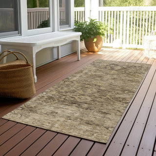 Piper Looms Chantille Border ACN1773 Brown Machine Washable Area Rug Runner Outdoor Lifestyle Image Feature