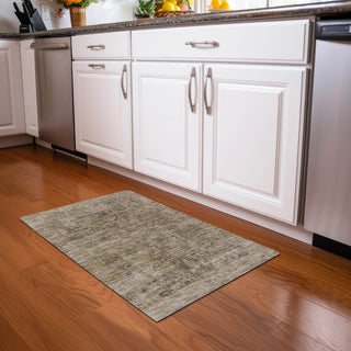 Piper Looms Chantille Border ACN1773 Brown Machine Washable Area Rug Scatter Lifestyle Image Feature