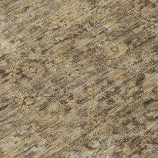 Piper Looms Chantille Border ACN1773 Brown Machine Washable Area Rug Swatch Image