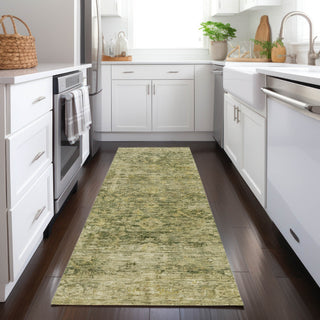 Piper Looms Chantille Border ACN1773 Green Machine Washable Area Rug Runner Lifestyle Image Feature