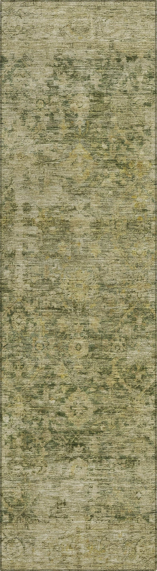 Piper Looms Chantille Border ACN1773 Green Machine Washable Area Rug Runner Main Image